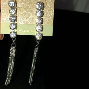 *** NEW *** Gemstone Chain Tassel Earrings